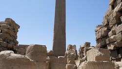 Egypt, Luxor, Karnak temple Obelisk 3 Stock Footage