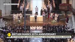London 7/7 attack anniversary: PM Starmer & London officials lay wreaths at memorial gardens News Clip
