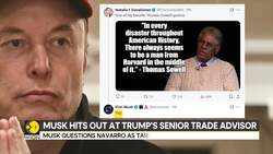 US: Musk questions Navarro as tariffs send Tesla stocks crashing News Clip