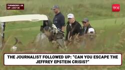 Epstein Shadow Darkens Trump’s Scotland Mood; Pres Dodges Reporter's Epstein Question News Clip