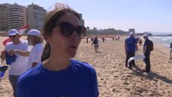 Volunteers collect litter from Beirut shoreline Instructional Video