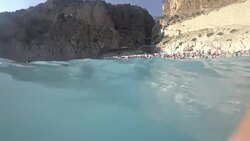 The Kaputas Beach View From Sea Stock Footage