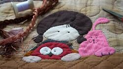 Quilting product, pattern of quilt. Stock Footage