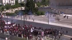 Police clash with students in Greece at demo for better COVID-19 measures News Clip