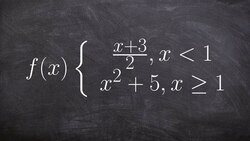 How to evaluate a piecewise function given different values Instructional Video