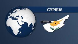 Earth Sphere Map and Cyprus Country Map with National Flag Stock Footage