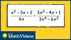 Dividing rational expressions with lots of factoring Instructional Video