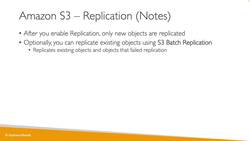 AWS Certified Data Analytics Specialty 2021 – Hands-On - S3 Replication Notes Instructional Video