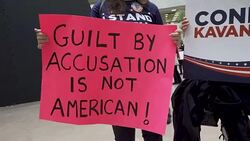 'Women for Brett Kavanaugh' rally for Brett Kavanaugh during on day of hearing with his accuser Dr. Christine Blasey Ford Stock Footage