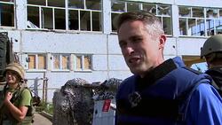 Gavin Williamson saying he could have worded his 'Russia should shut up and go away' comments better, but puts it down to being a 'plain-speaking Yorkshireman' Stock Footage