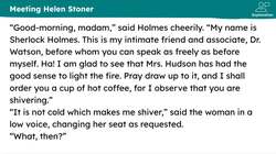 Analysing Helen Stoner’s presentation in ‘The Speckled Band’ Instructional Video