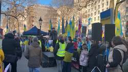 Protestors call for support for Ukraine in Whitehall News Clip