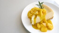 Mango cheese cake. Stock Footage