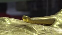 CLEAN : Stolen golden coffin makes its return from New York to Cairo News Clip