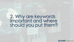 How to use keywords in your job search Instructional Video