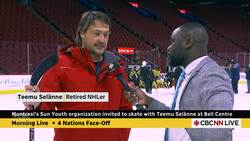 Montreal kids skate with former NHLer Teemu Selänne between 4 Nations Face-Off games News Clip