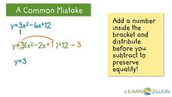 Completing the Square to Reveal the Minimum When a > 1 Instructional Video