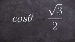 How to find the Angle Given Unit Circle and Equation with Cosine Instructional Video