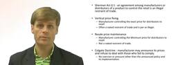 Sherman Act Vertical Price Fixing Maintenance Instructional Video