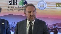 Bosnian leader Izetbegovic attends Sarajevo Halal Fair Stock Footage