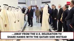 After Saudi's MBS, Qatar's Emir Guides Trump In Right Direction To Greet Delegation | Watch News Clip