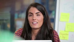 Student Talking to Her Teacher Stock Footage