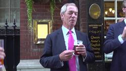 Farage criticises PM's smoking ban plan with cigarette in hand outside pub News Clip