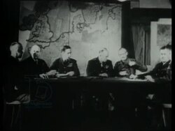 1944 Preparations for Operation Overlord, Eisenhower, US troops arrive in UK, German arms industry in The Ruhr Stock Footage
