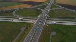 highway road interchange (aerial) Stock Footage