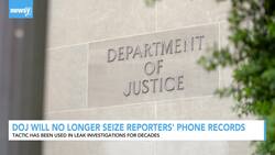 DOJ Will No Longer Seize Reporters' Records News Clip
