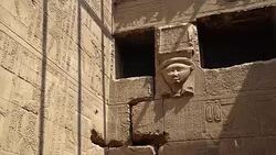 Dendera temple or Temple of Hathor. Egypt. Dendera, Denderah, is a small town in Egypt. Dendera Temple complex, one of the best-preserved temple sites from ancient Upper Egypt. Stock Footage