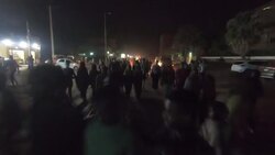 CLEAN : Young Sudanese take part in night demo in the capital Khartoum News Clip