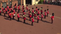 Avengers theme tune played at changing of the guards on Queen Elizabeth's II 96th birthday News Clip