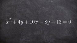 Graph an ellipse by completing the square to write in standard form Instructional Video