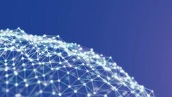 4K Abstract Network Landscape. Stock Footage