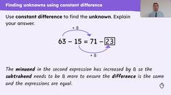 Use constant difference to balance equations and find unknowns Instructional Video