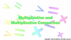 Multiplication and Multiplicative Comparison Instructional Video