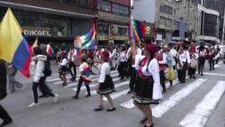 CLEAN : Colombians march in Bogota to celebrate Petro's first 100 days in office News Clip