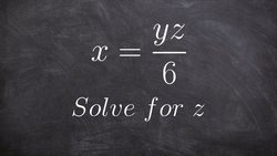 Solving a rational literal equation Instructional Video