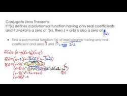 Conjugate Zeros Theorem Instructional Video