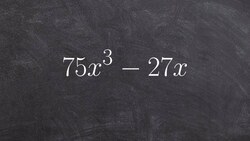 Factoring using difference of two squares by factoring out a variable Instructional Video