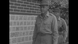 During Korean War, UN negotiators entering building in Kaesong, North Korea, where peace talks are being held News Clip