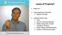 Understanding Real Property Lease Laws and Regulations Instructional Video