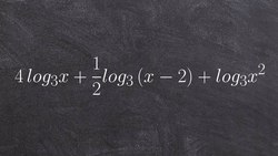 Properties of logarithms for condensing an expression Instructional Video