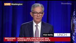 Powell Says Fed Isn't Even Thinking of Raising Rates News Clip