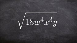 Simplify the square root of a number with multiple variables Instructional Video