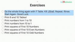 Learn Java from Scratch - A Beginner's Guide - Step 28 - Java For Loop to Print Multiplication Table - Exercise Statements Instructional Video