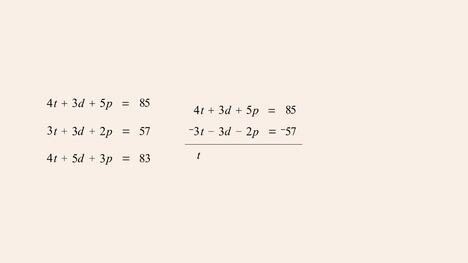 Algebra 49 - Three Variable Systems in the Real World - Problem 1