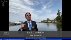 Conservative MP addresses the House of Commons while standing in a lake News Clip