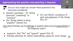 Planning and writing an essay on 'An Inspector Calls' Instructional Video